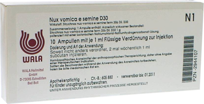 NUX VOMICA E semine D 30 Ampullen