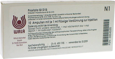 PROSTATA GL D 15 Ampullen