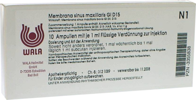 MEMBRANA sinus maxillaris GL D 15 Ampullen