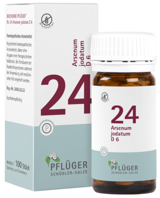 BIOCHEMIE Pflüger 24 Arsenum jodatum D 6 Tabletten