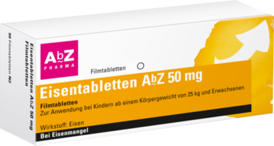 EISENTABLETTEN AbZ 50 mg Filmtabletten