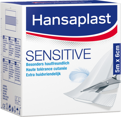 HANSAPLAST Sensitive Pflaster 6 cmx5 m Rolle